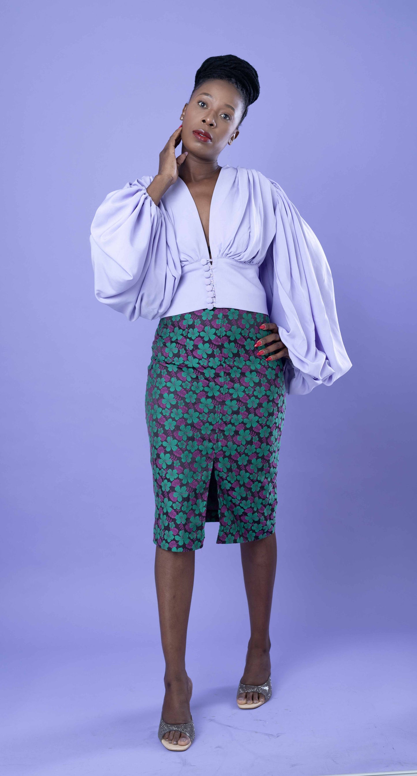 Front Slit Pencil Skirt