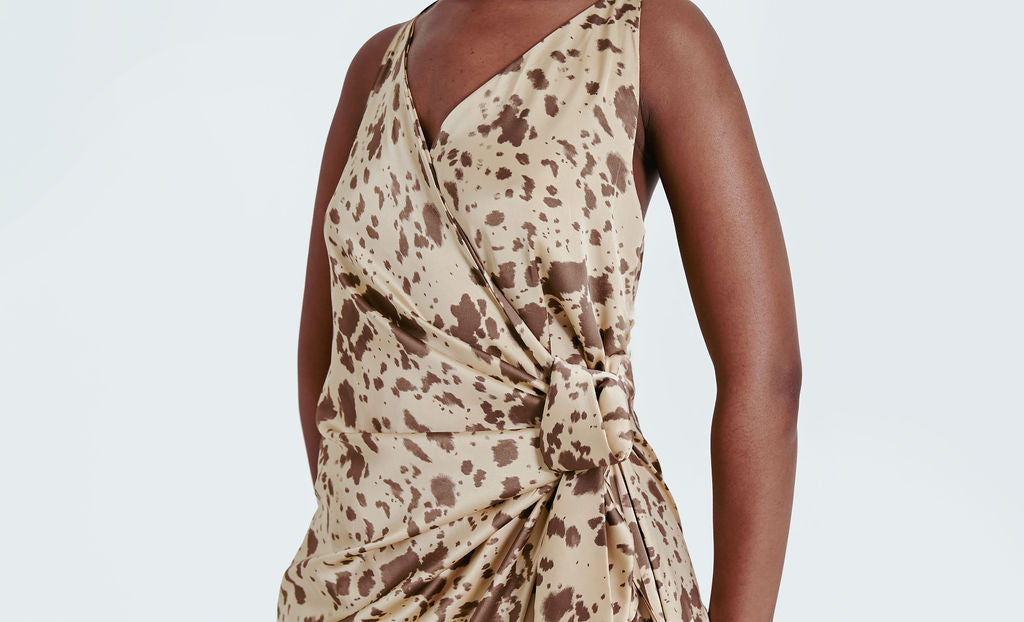 Ntsako Plunging Back Wrap Dress