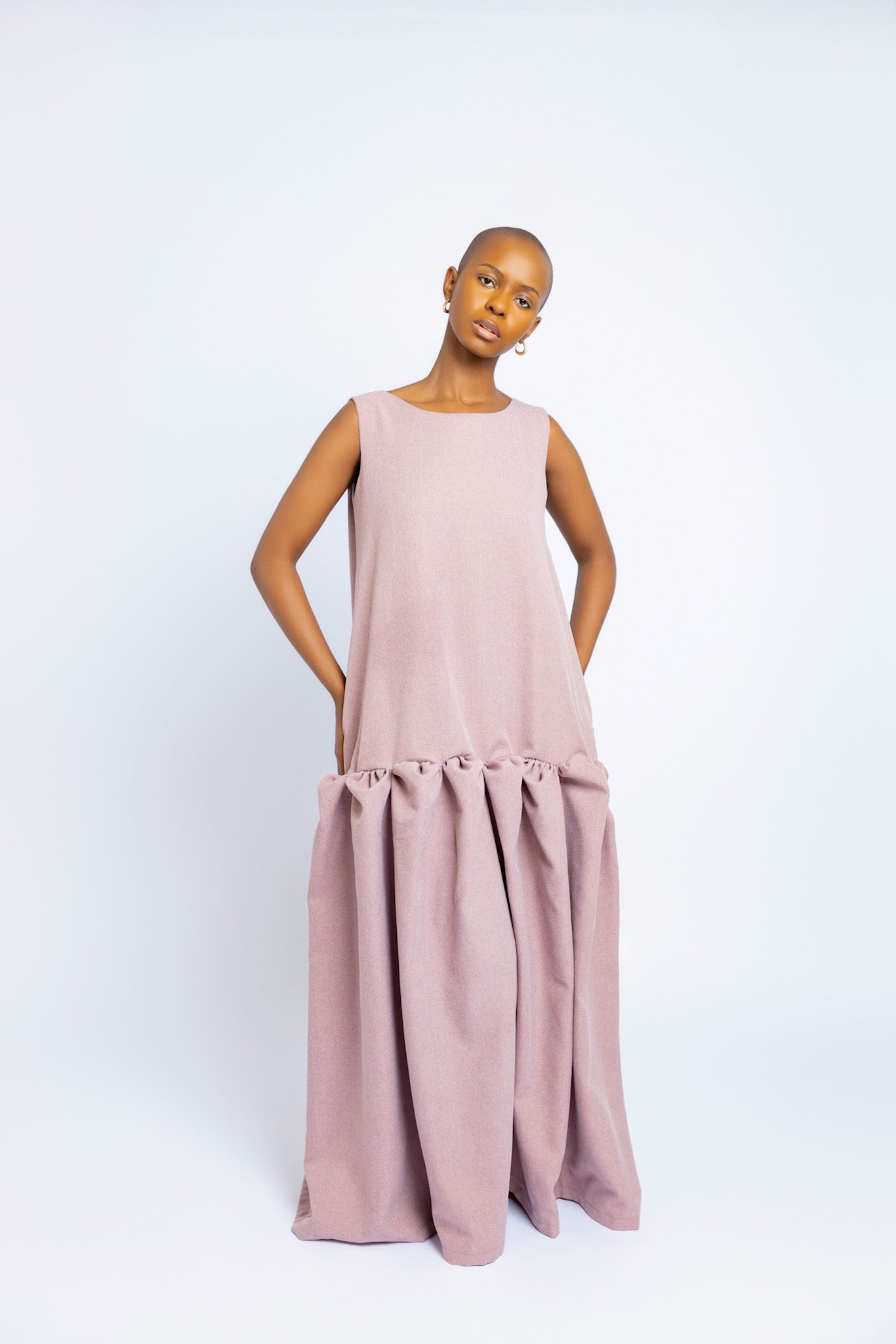 Makena Sculpted Maxi Dress - Blush