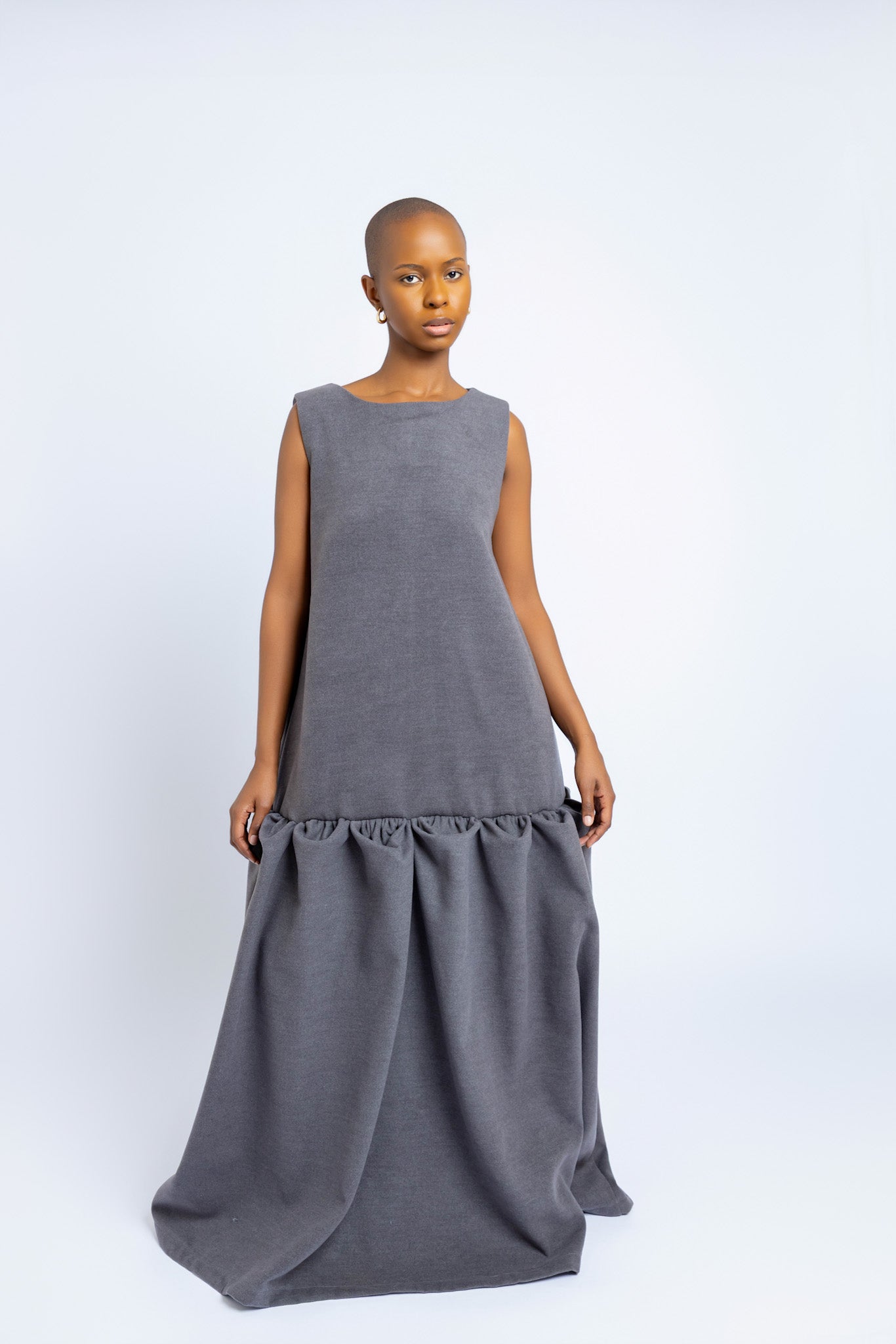 Makena Sculpted Maxi Dress - Charcoal
