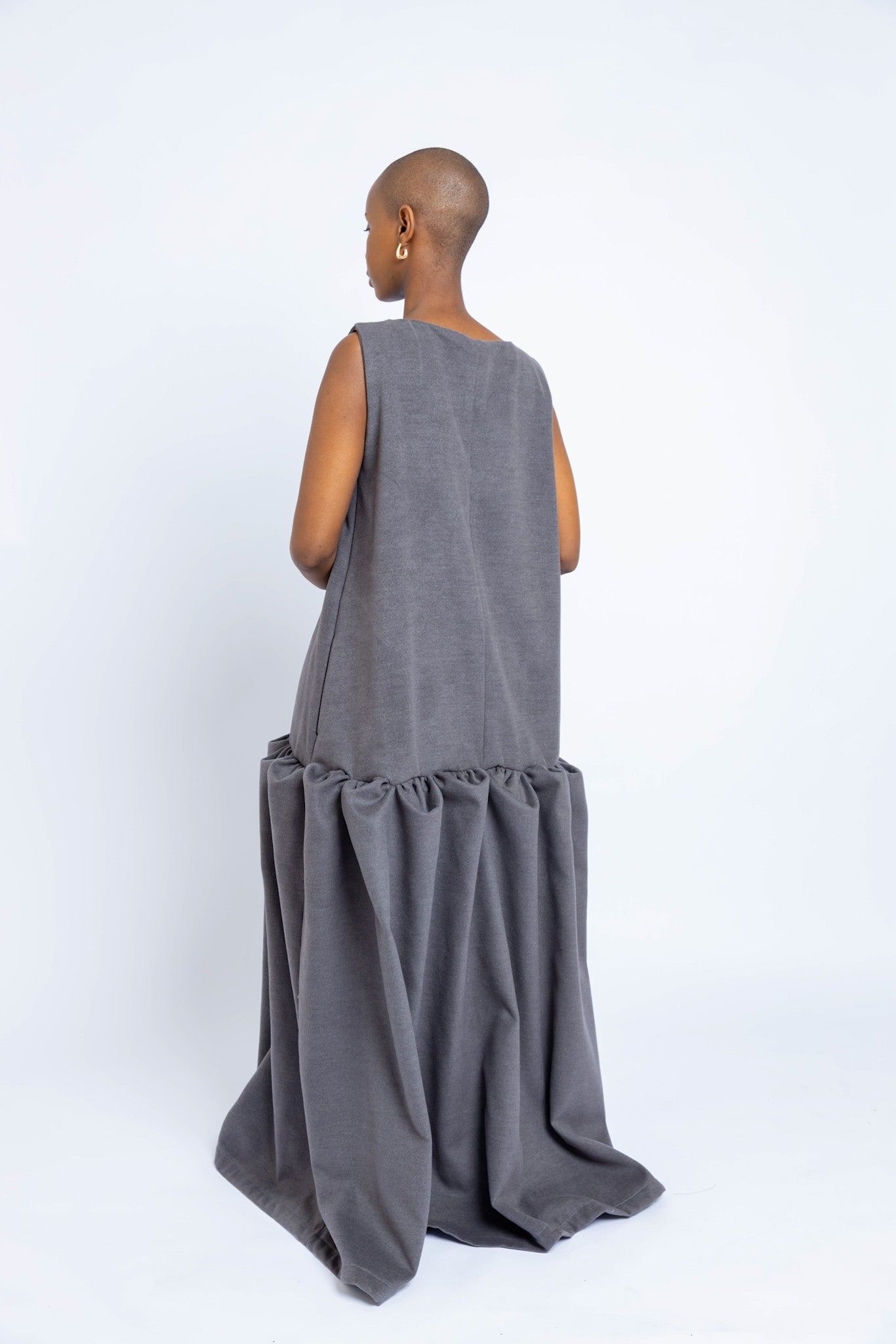 Makena Sculpted Maxi Dress - Charcoal