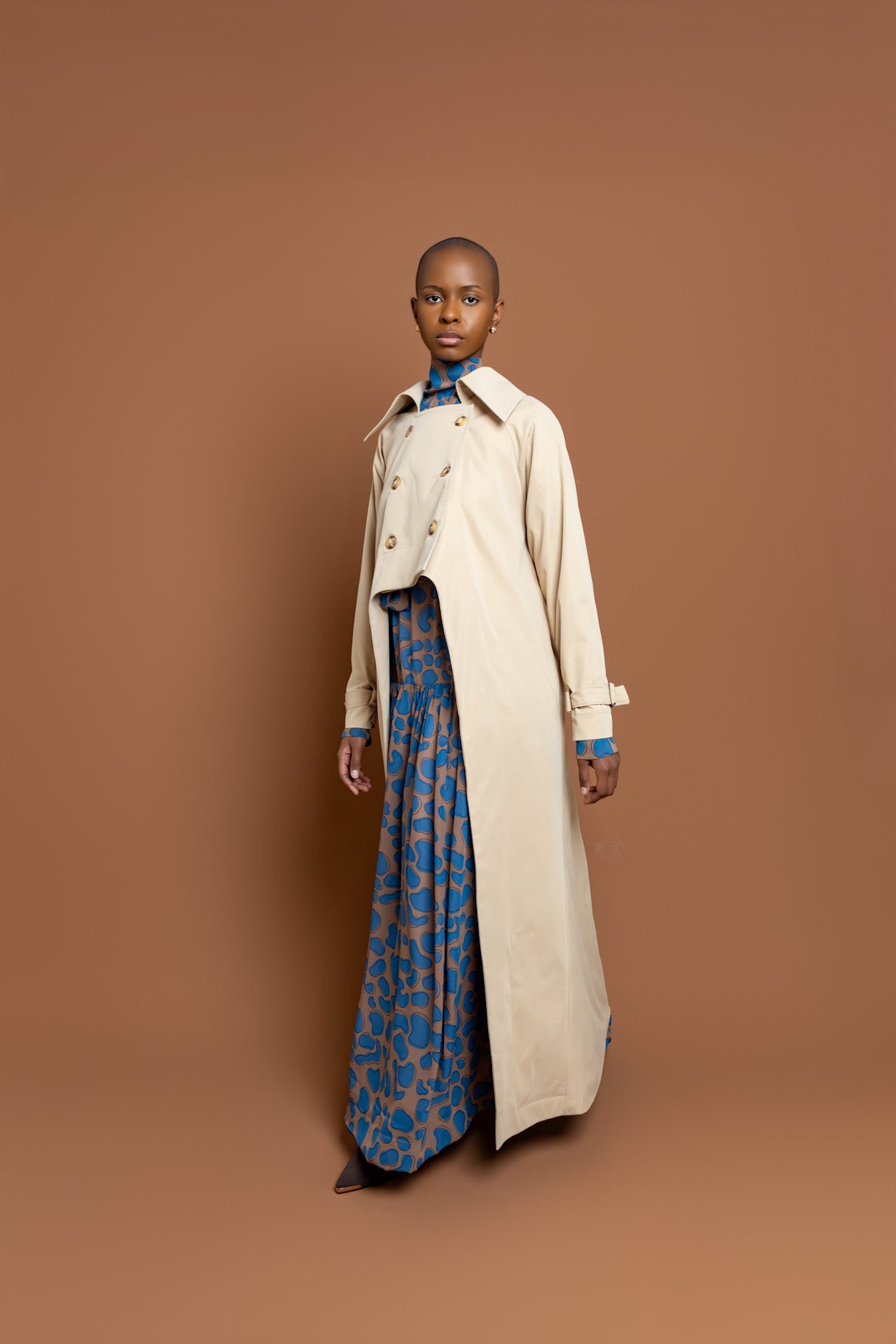 Kulani Cropped Trench Coat - Camel