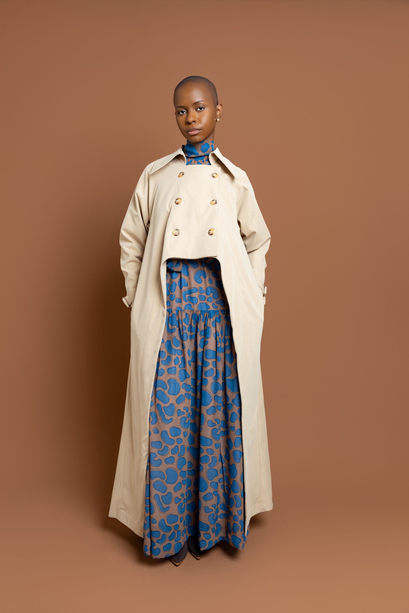 Kulani Cropped Trench Coat - Camel