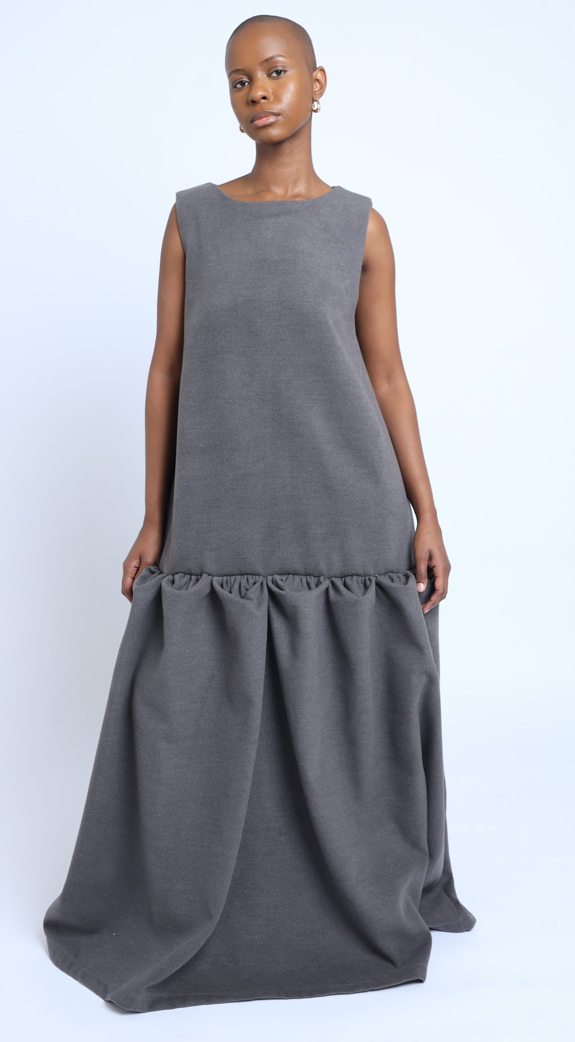 Makena Sculpted Maxi Dress - Charcoal