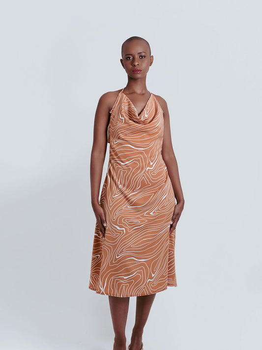 Mbali Double Cowl Dress