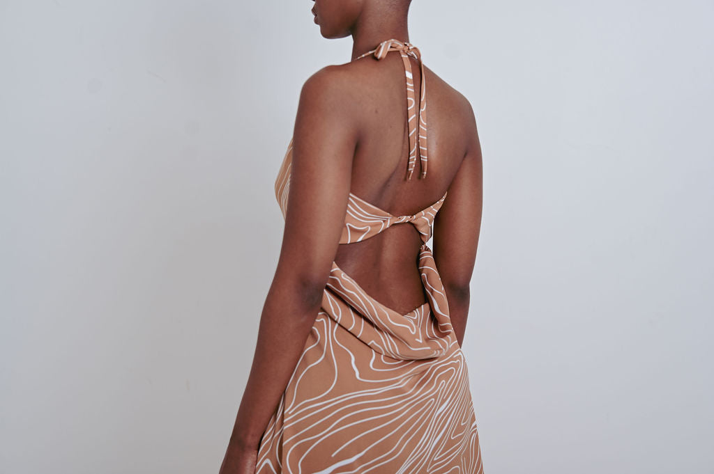 Mbali Double Cowl Dress