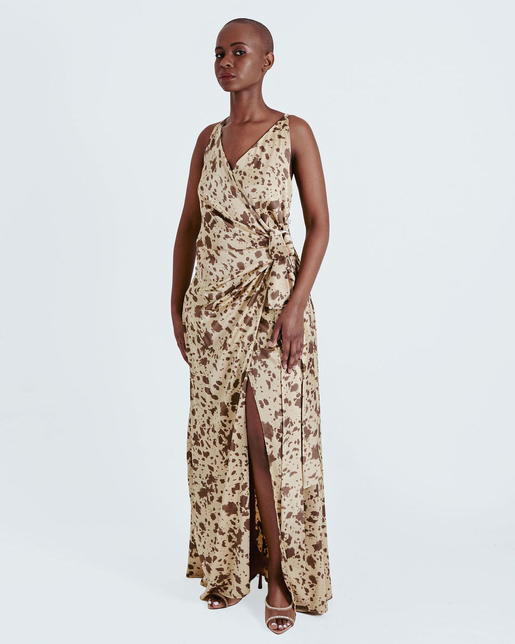 Ntsako Plunging Back Wrap Dress