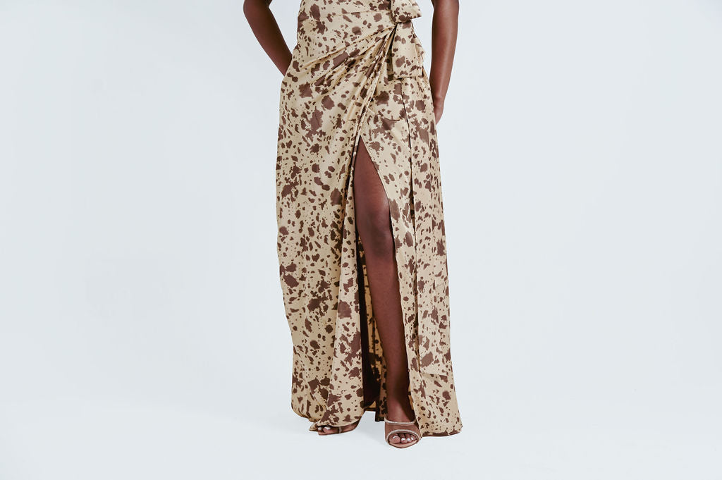 Ntsako Plunging Back Wrap Dress