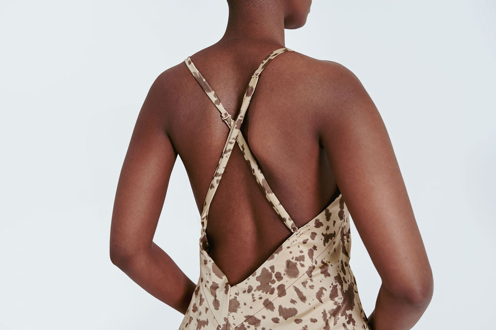 Ntsako Plunging Back Wrap Dress