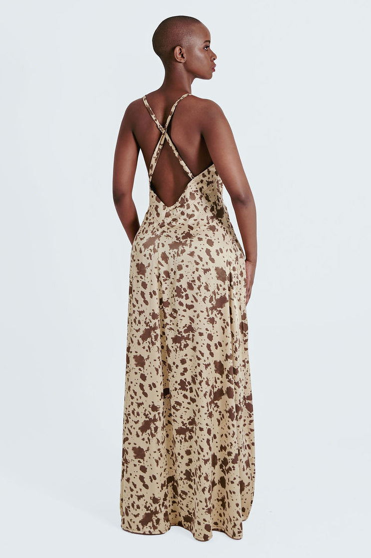 Ntsako Plunging Back Wrap Dress