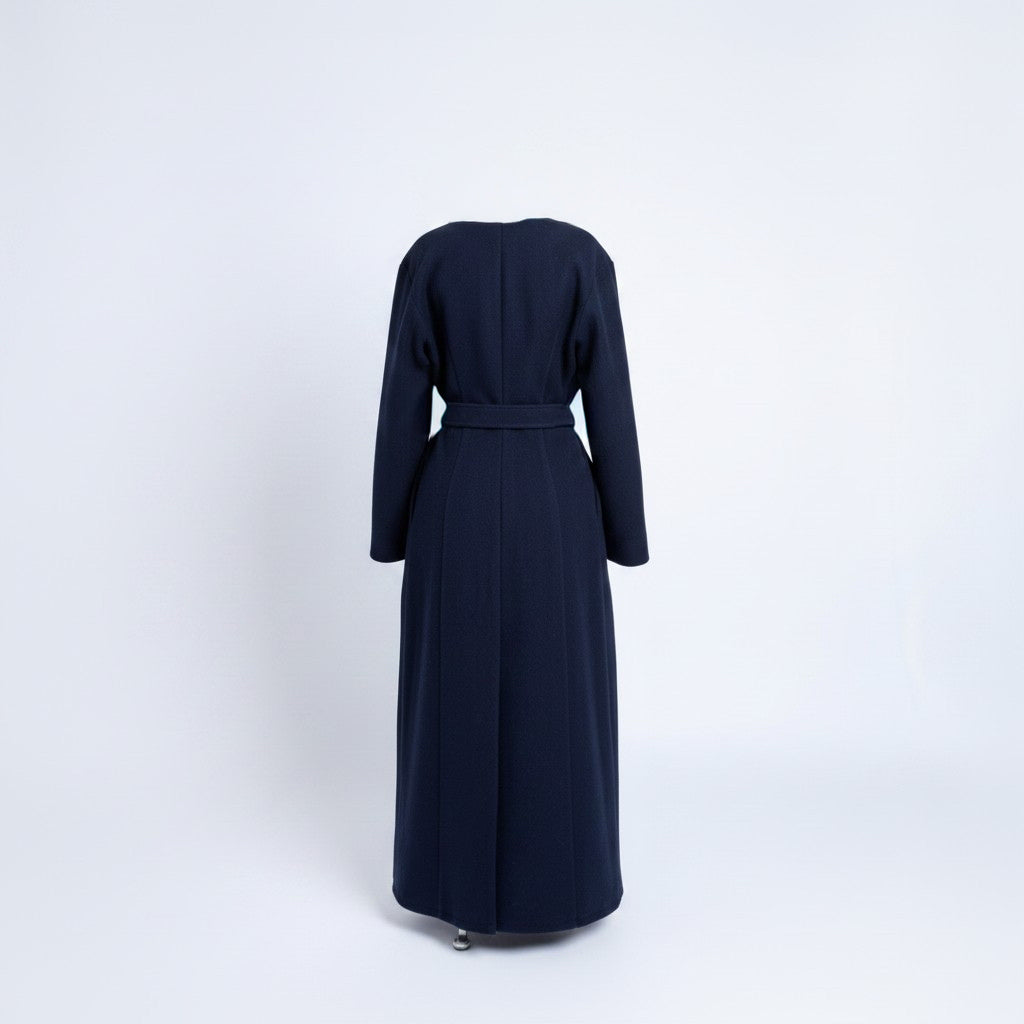 Amari Wrap Coat - Navy