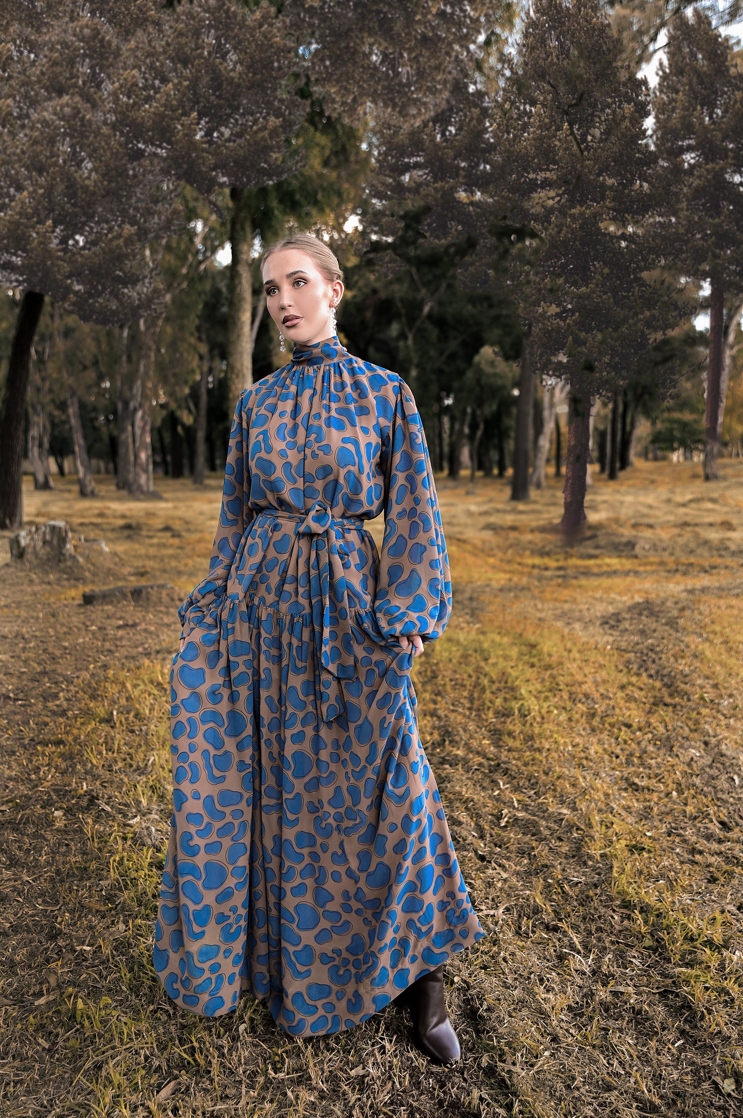 Nia Gathered Maxi Dress