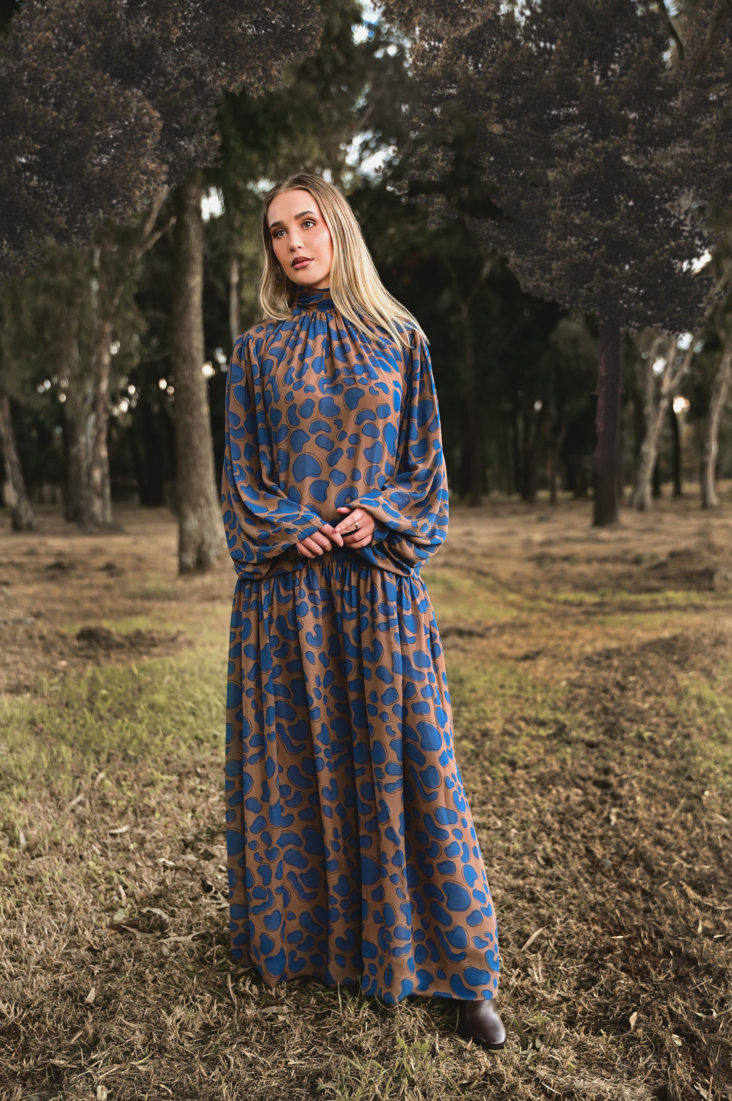 Nia Gathered Maxi Dress