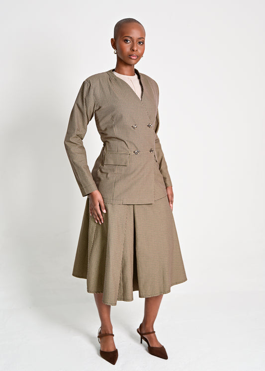 Zuri Pleat Flap Skirt