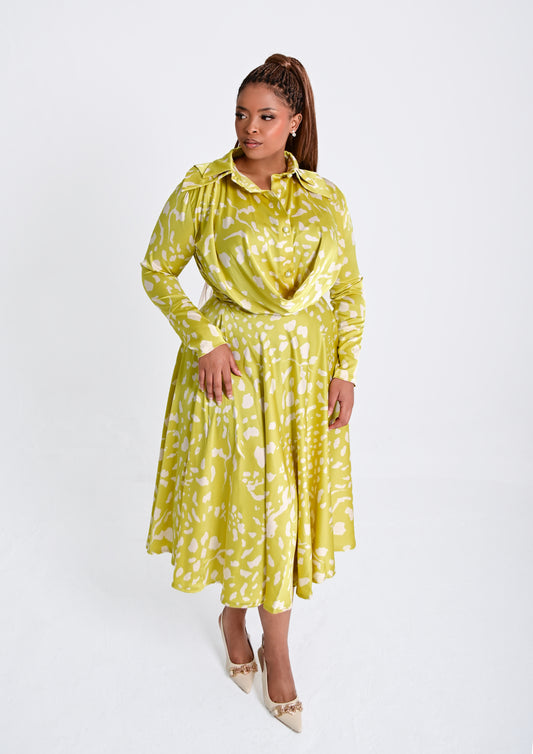 Nala Draped Midi Dress