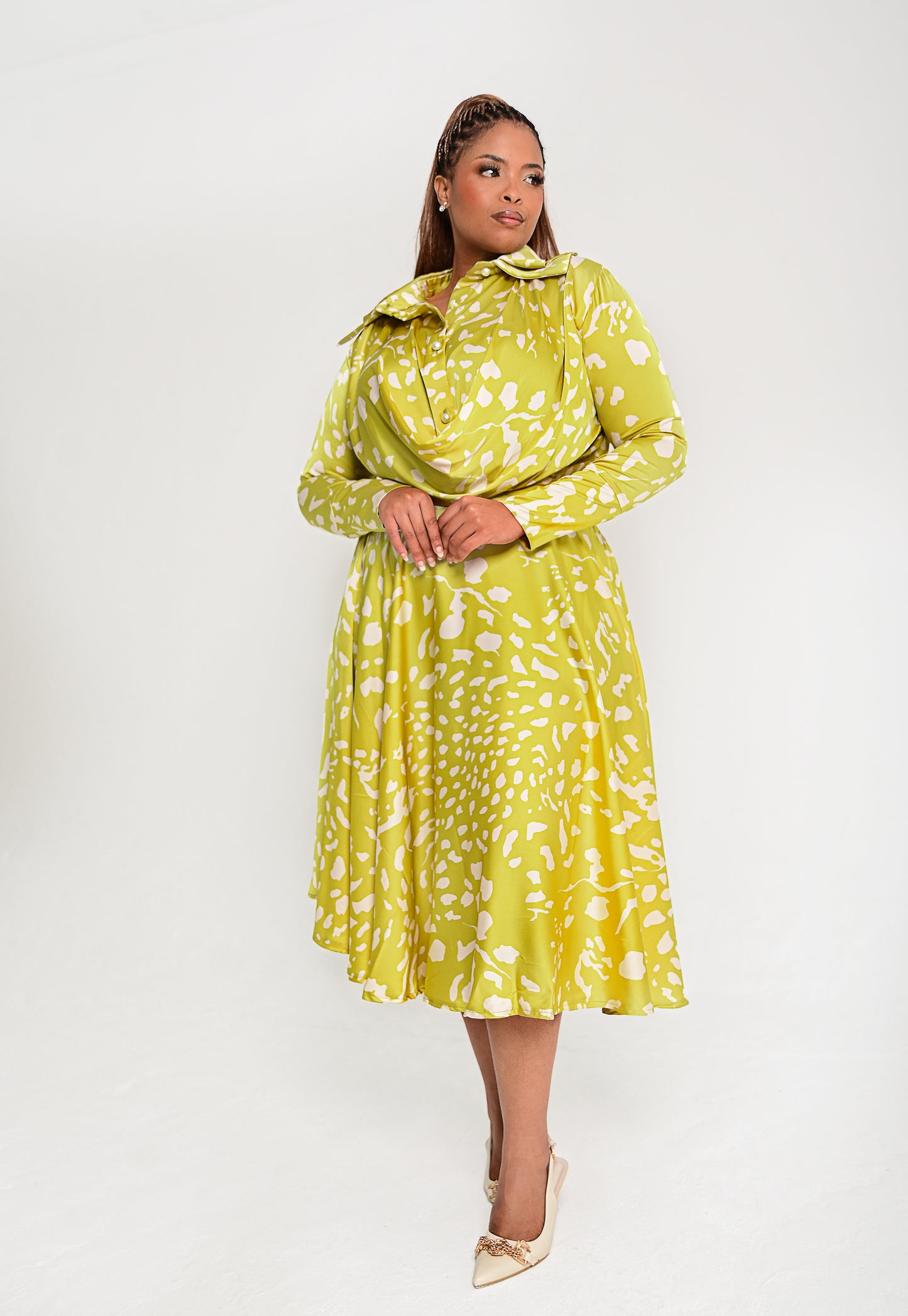 Nala Draped Midi Dress