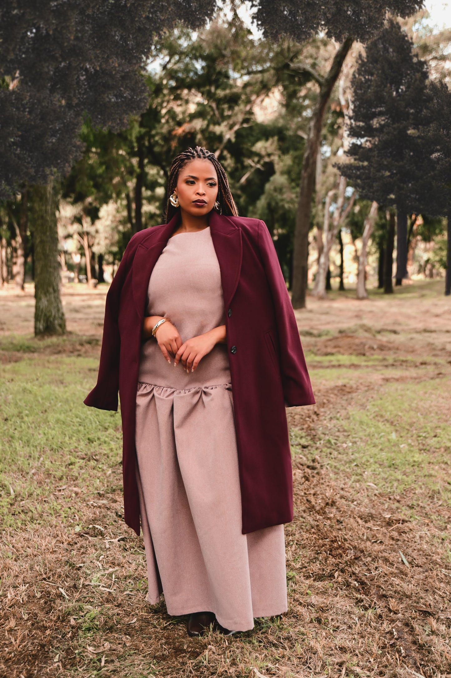 Makena Sculpted Maxi Dress - Blush